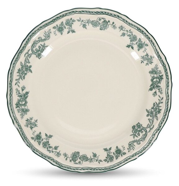 Zelený/slonovinový dezertní porcelánový talíř ø 21,5 cm Cyril – S|P Collection