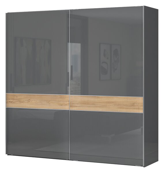 Skříň ONYX - PK231/ON antracit lesk/ořech pacific lesk