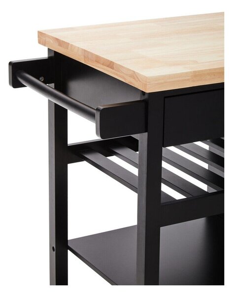 Kuchyňský ostrůvek na kolečkách z kaučukového dřeva 48x105 cm Frankfurt – Premier Housewares