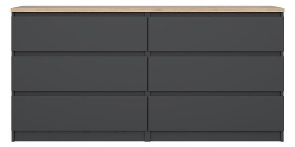 Tmavě šedá komoda 154x76x50 cm Naia – Tvilum