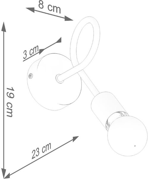 Sollux Lighting Levar nástěnné svítidlo 1x15 W černá SL.1454