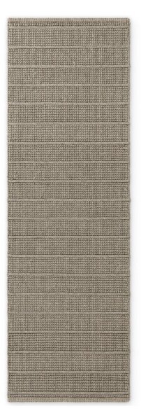 Šedý ručně tkaný vlněný běhoun 80x250 cm Camden Parker – Ted Baker