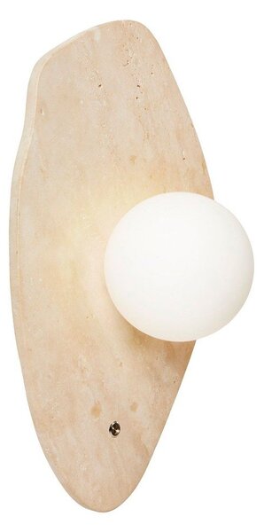 Béžové kamenné nástěnné svítidlo ø 10 cm Hilde – Opviq lights