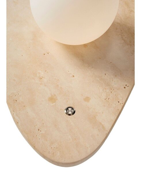 Béžové kamenné nástěnné svítidlo ø 10 cm Hilde – Opviq lights