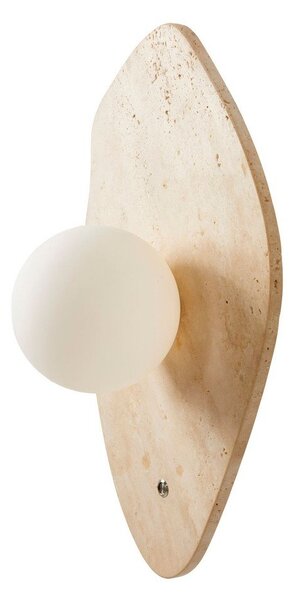 Béžové kamenné nástěnné svítidlo ø 10 cm Hilde – Opviq lights