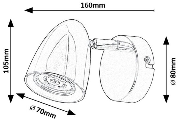 Rabalux Perico nástěnné svítidlo 1x5 W bílá 73016