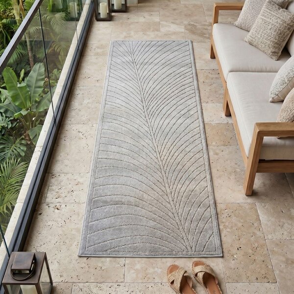 Vnitřní a venkovní běhoun ve stříbrné barvě 80x250 cm Nova 1204 – Ayyildiz Carpets