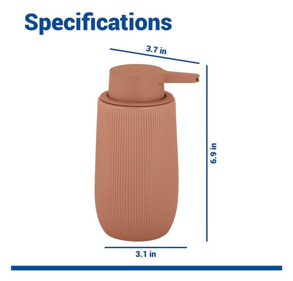 Hnědý plastový dávkovač mýdla 400 ml Fablo – Wenko