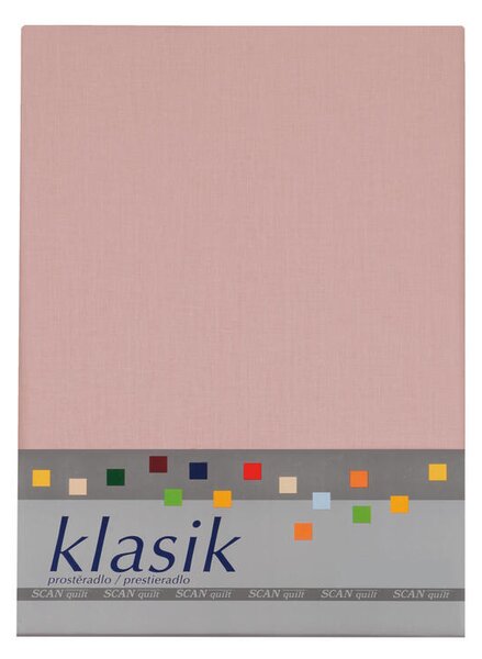 Bavlněné prostěradlo KLASIK pudrová 260 x 270 cm
