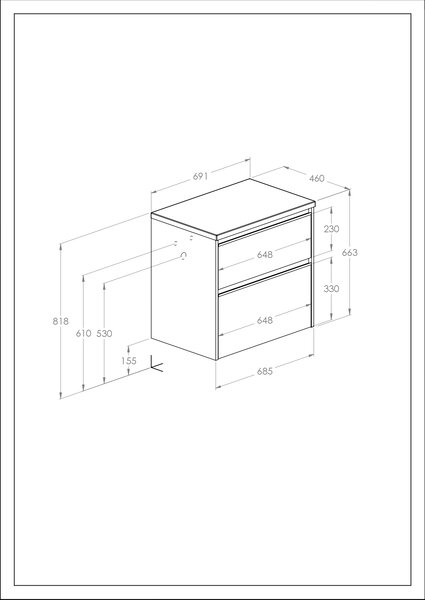 Roca Gap Pro skříňka 68.5x46x66.3 cm pod umyvadlo závěsná dub A857897464