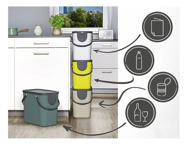 Odpadkový koš na tříděný odpad z recyklovaného plastu 25 l Albula - Rotho