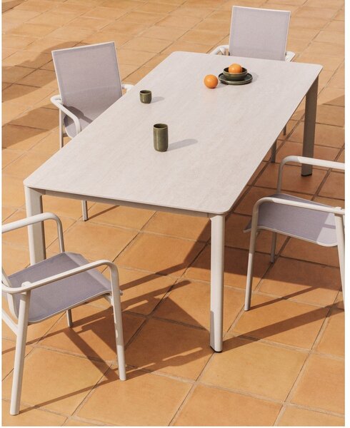 Zahradní jídelní stůl s deskou z kamene 100x220 cm Anafi – Kave Home