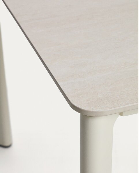 Zahradní jídelní stůl s deskou z kamene 100x220 cm Anafi – Kave Home