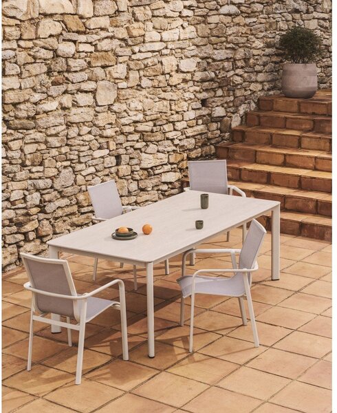 Zahradní jídelní stůl s deskou z kamene 100x220 cm Anafi – Kave Home