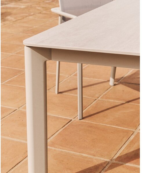 Zahradní jídelní stůl s deskou z kamene 100x220 cm Anafi – Kave Home