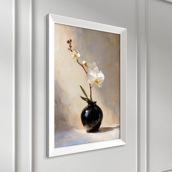 Tištěný obraz s rámem 56x75 cm White Orchid – Styler