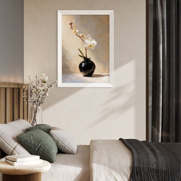 Tištěný obraz s rámem 56x75 cm White Orchid – Styler