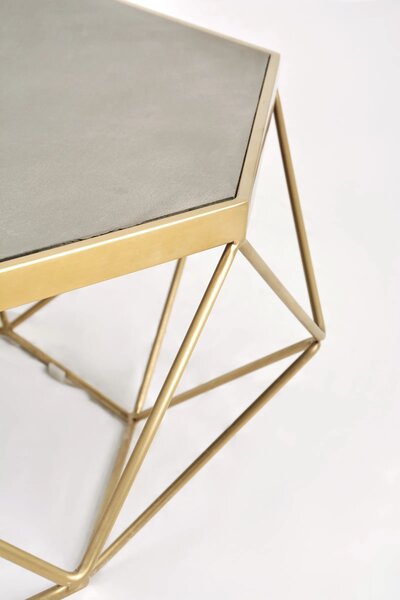 LivinHill Konferenční stolek Glamour 106 cm zlatý/šedý