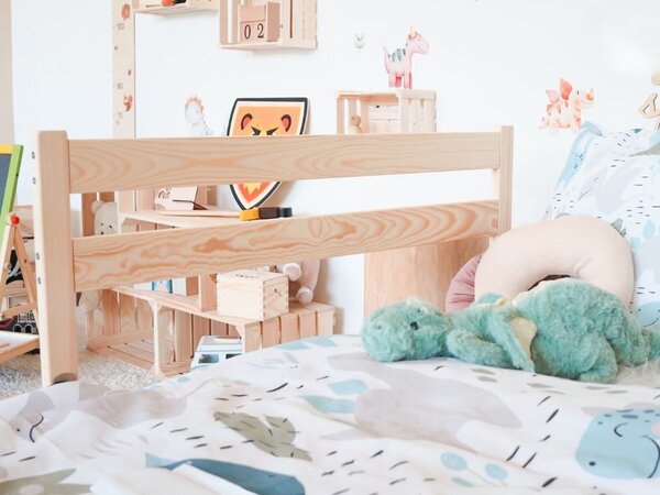ATMOWOOD Dřevěná zábrana do postele 60 cm