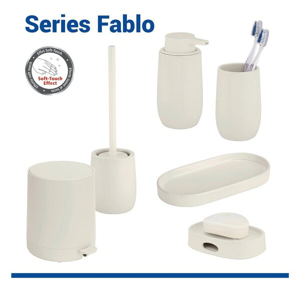 Krémový keramický kelímek na zubní kartáčky Fablo – Wenko