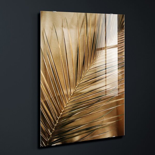 Tištěný skleněný obraz 80x120 cm Gold Palm – Styler