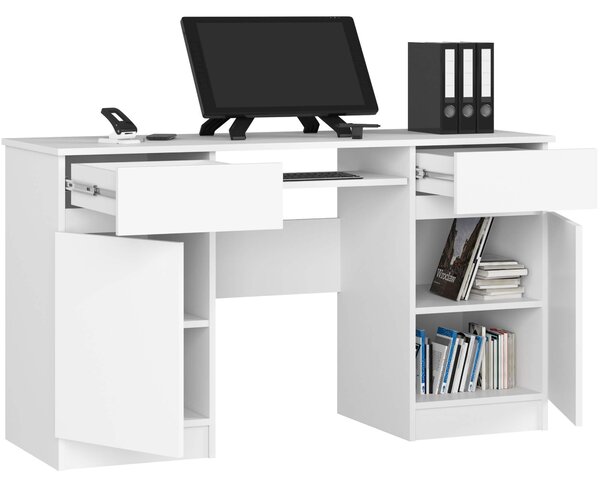 Ak furniture Psací stůl A5 135 cm bílý