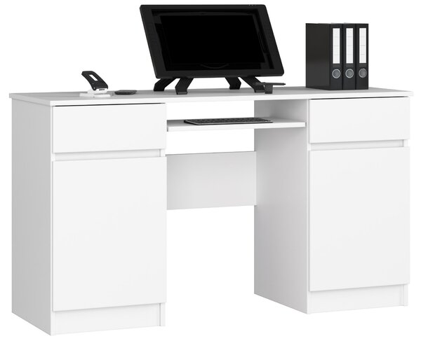 Ak furniture Psací stůl A5 135 cm bílý