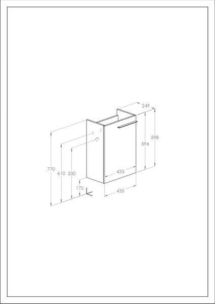 Roca Ella skříňka 58.5x34.6x63.5 cm pod umyvadlo závěsná bílá A857778806