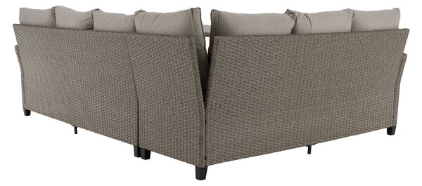 KONDELA Zahradní ratanový set, šedá/béžová, ADIN