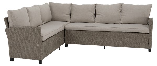 KONDELA Zahradní ratanový set, šedá/béžová, ADIN