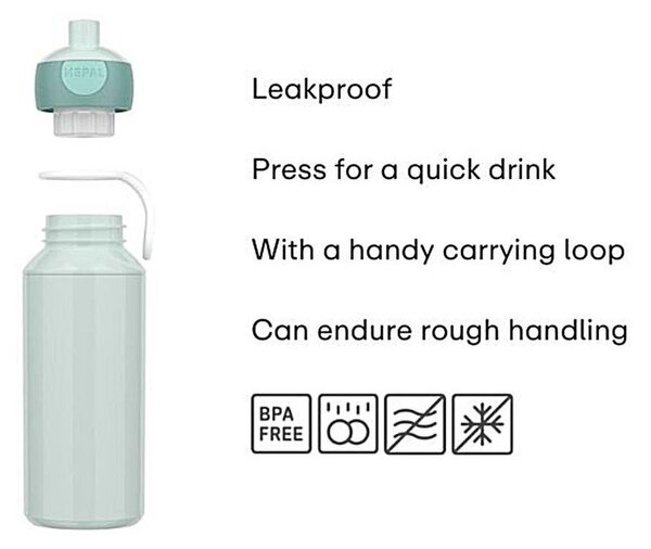 Světle růžová plastová dětská lahev 400 ml Fairy Garden by Little Dutch – Mepal