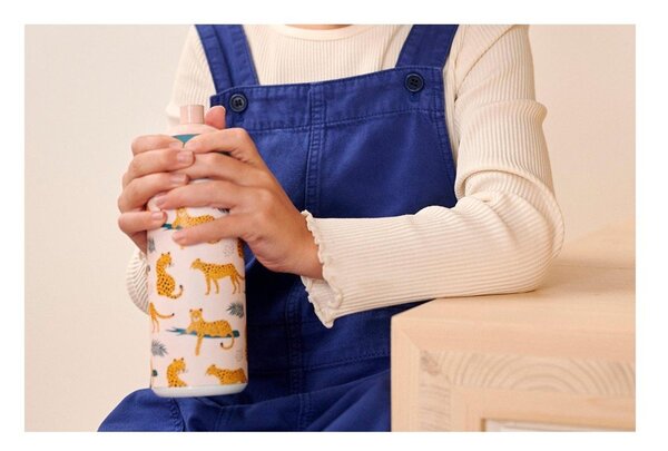 Světle růžová plastová dětská lahev 400 ml Fairy Garden by Little Dutch – Mepal