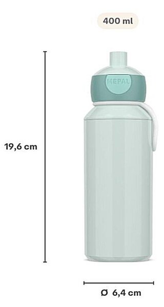 Světle růžová plastová dětská lahev 400 ml Fairy Garden by Little Dutch – Mepal