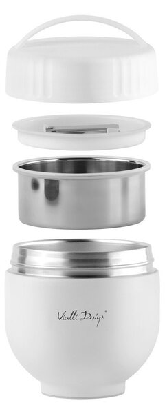 Bílá termoska na jídlo z nerezové oceli 680 ml Fuori – Vialli Design