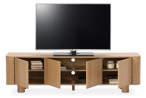 TV stolek v dekoru dubu v přírodní barvě 180x50,5x40 cm Padoc – MOME