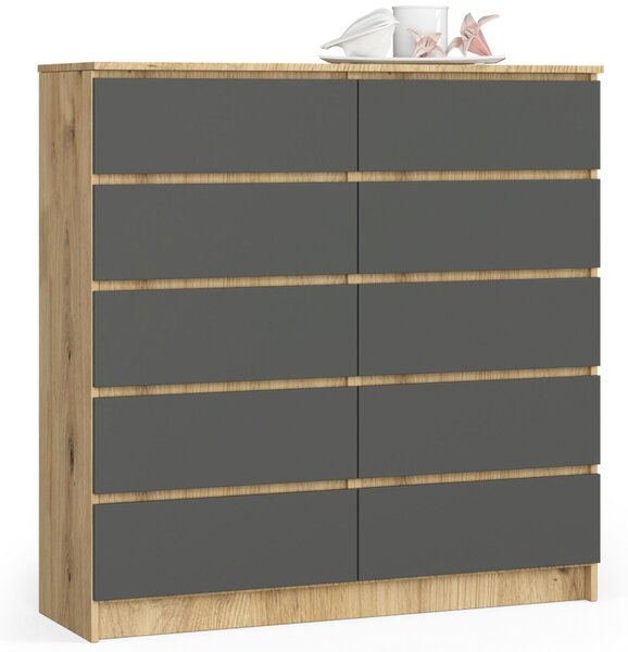 Ak furniture Komoda Kuba 120 cm dub artisan/grafitová