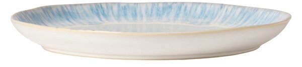 Bílý/modrý talíř z kameniny ø 28 cm Brisa – Costa Nova