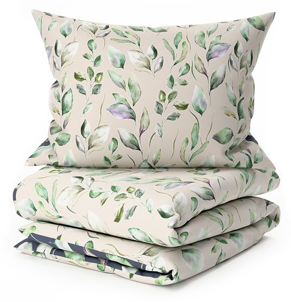 Povlečení z mikrovlákna DREAMFLOR černo-béžové Rozměr povlečení: 70 x 90 cm | 140 x 200 cm