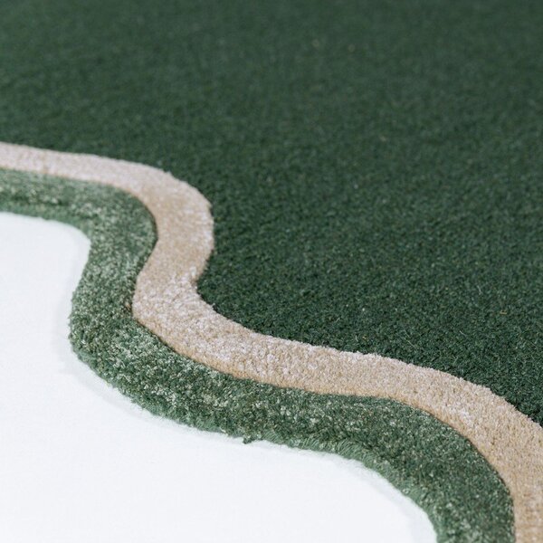 Tmavě zelený ručně tkaný koberec s příměsí vlny 120x170 cm Rivo Wool – Flair Rugs