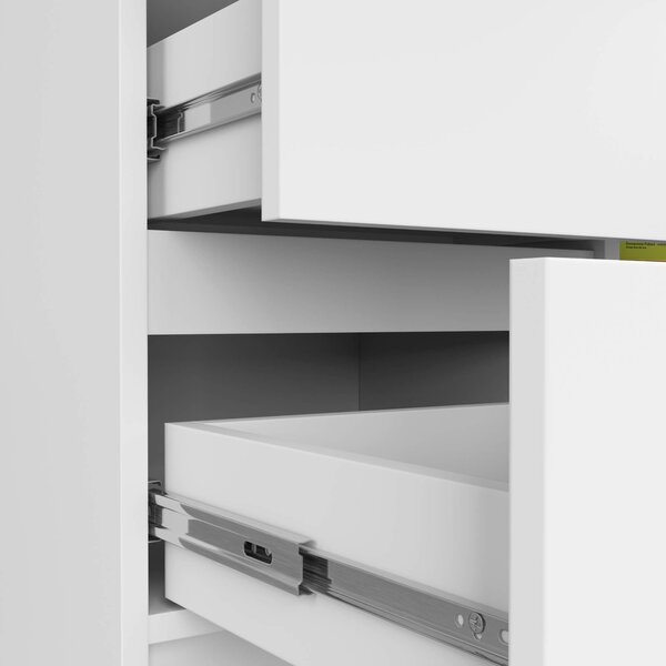 Ak furniture Komoda JERRY K 80 cm 1 dveře 3 zásuvky bílá