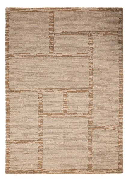 Ručně tkaný vlněný koberec v přírodní barvě 140x200 cm Harris Modula Wool – Flair Rugs