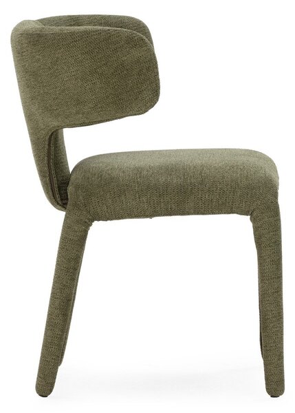 Zelené čalouněné jídelní křeslo Maca – MOME