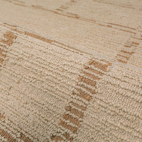 Ručně tkaný vlněný běhoun v přírodní barvě 80x230 cm Harris Modula Wool – Flair Rugs