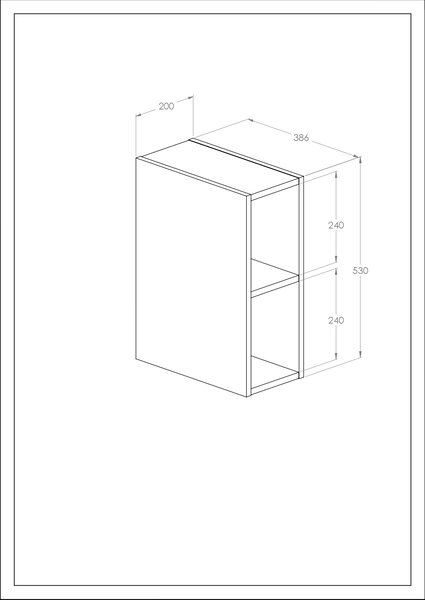 Roca Kwadro skříňka 20x38.6x53 cm boční závěsná ořechová A857975540