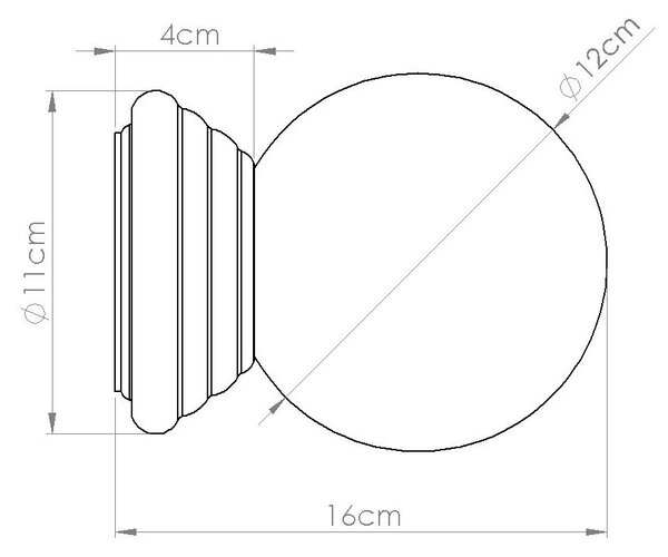 Béžové keramické nástěnné svítidlo ø 12 cm Farsa – Sollux
