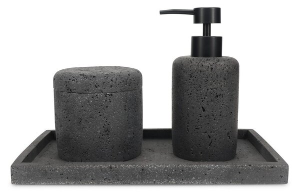 Tmavě šedý dávkovač mýdla z polyresinu 250 ml Suds – S|P Collection