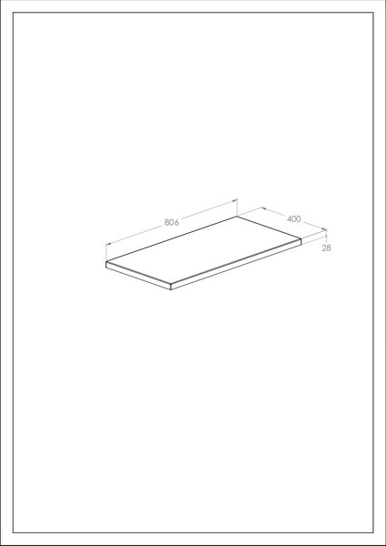 Roca Kwadro deska 80.6x40 cm dub A857964578