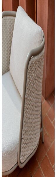 Krémové/taupe polstrované zahradní křeslo Sedalis – Kave Home