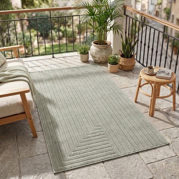 Zelený vnitřní a venkovní běhoun 80x250 cm Nova 1202 – Ayyildiz Carpets