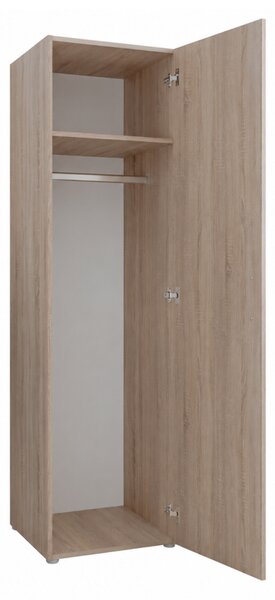 KONDELA Skříň 1D, věšáková, dub sonoma, ROMER NEW TYP 2